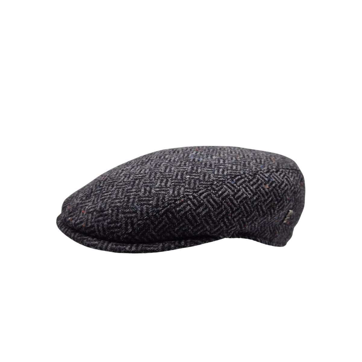 Boné City Sport Flat Cap em Pura Lã Antracite