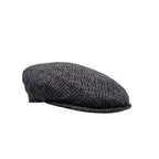 Boné City Sport Flat Cap em Pura Lã Antracite