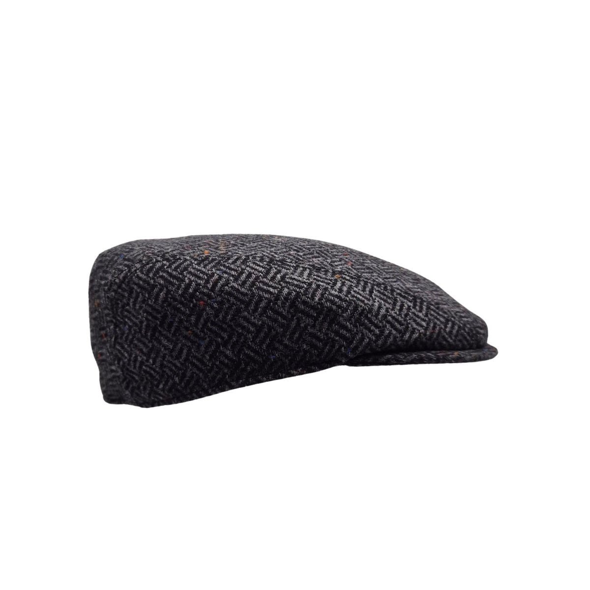 Boné City Sport Flat Cap em Pura Lã Antracite