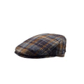 Boné City Sport Flat Cap Xadrez azul castanho