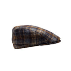 Boné City Sport Flat Cap Xadrez azul castanho
