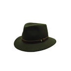 Chapéu Panizza Fedora Feltro de lã verde