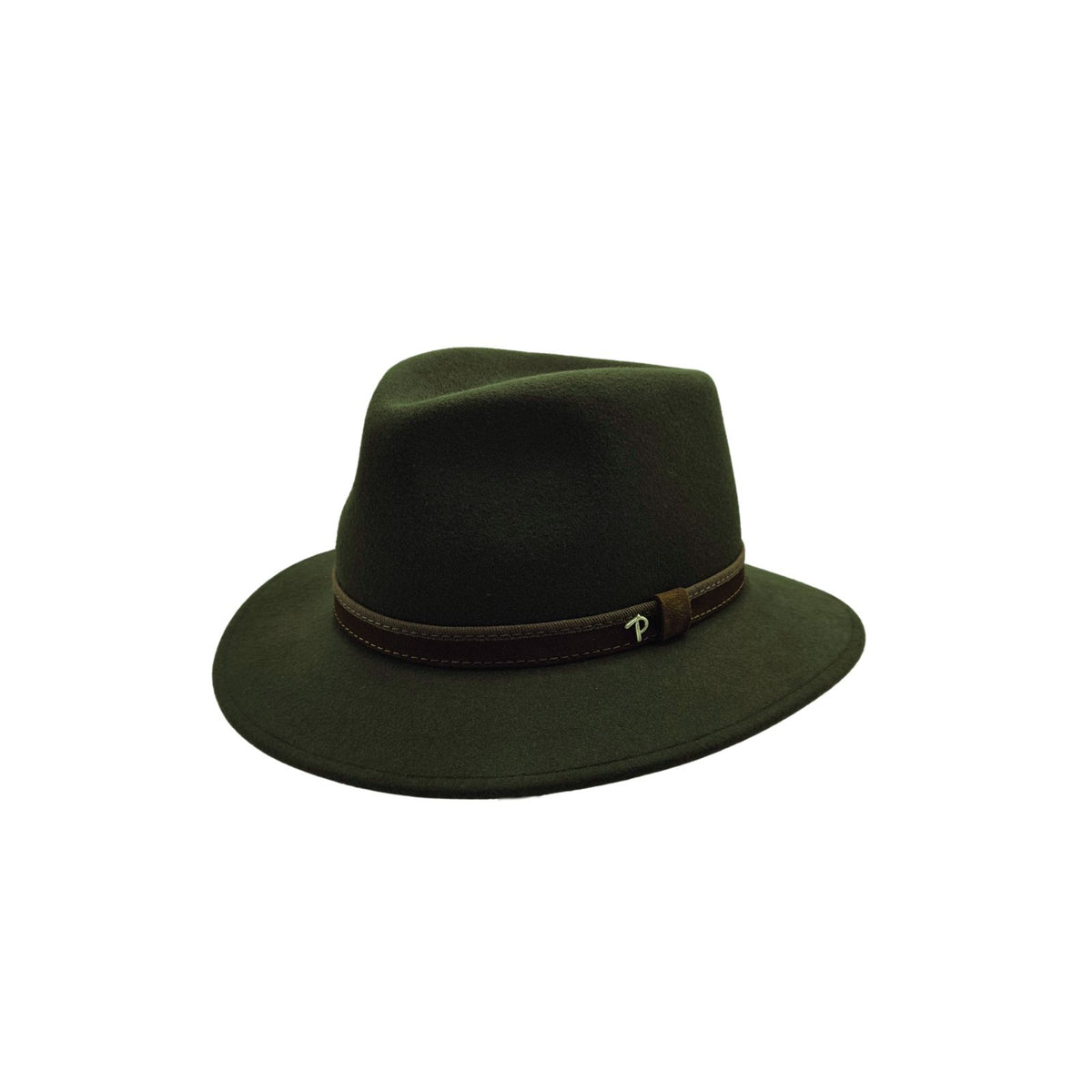 Chapéu Panizza Fedora Feltro de lã verde