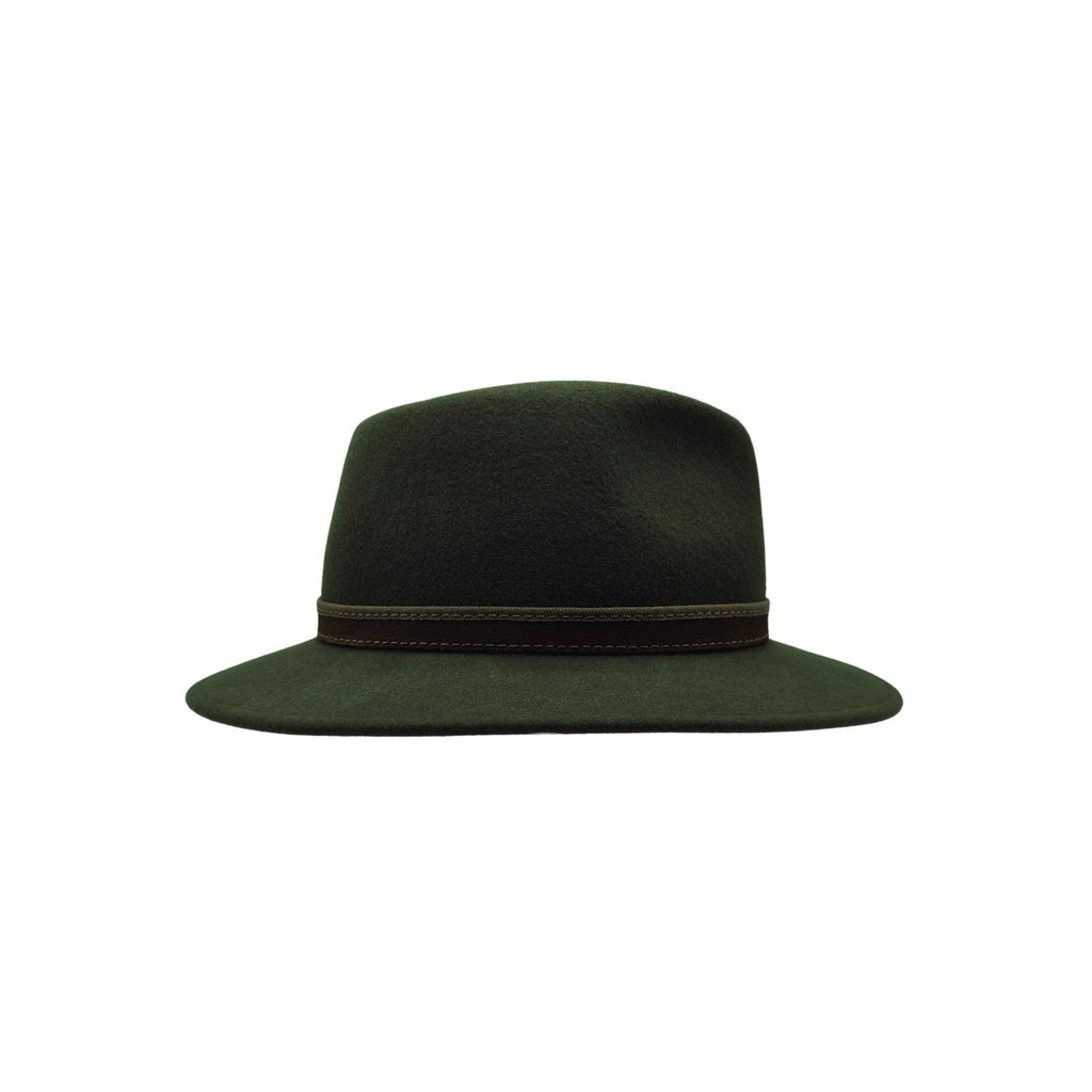 Chapéu Panizza Fedora Feltro de lã verde