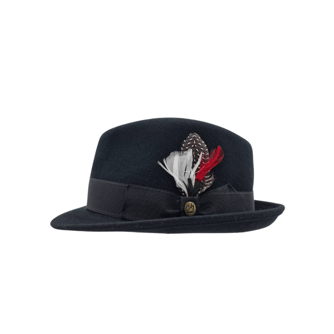 Chapéu City Sport Trilby feltro lã